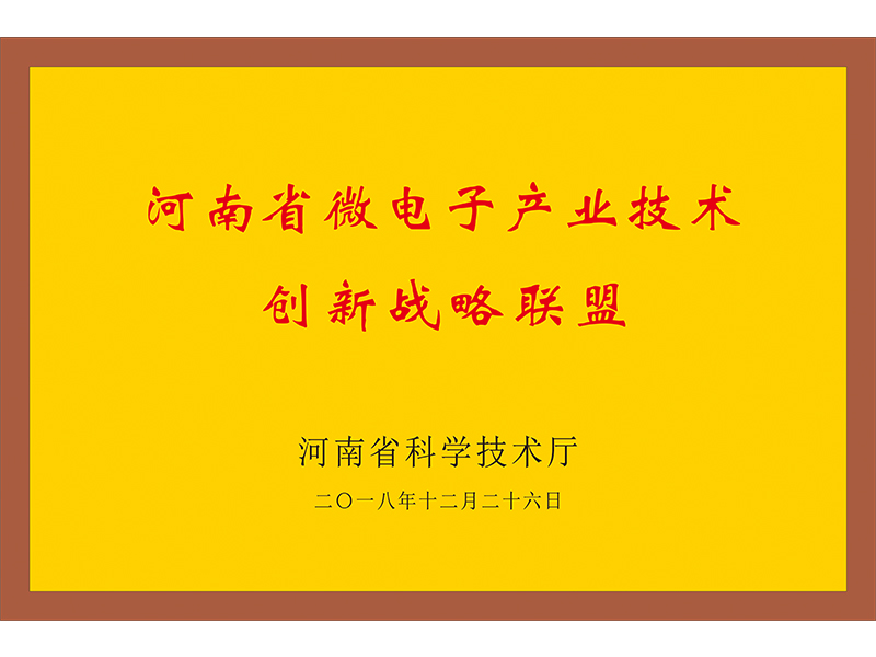 河南省微電子產(chǎn)業(yè)技術(shù)創(chuàng)新戰(zhàn)略聯(lián)盟